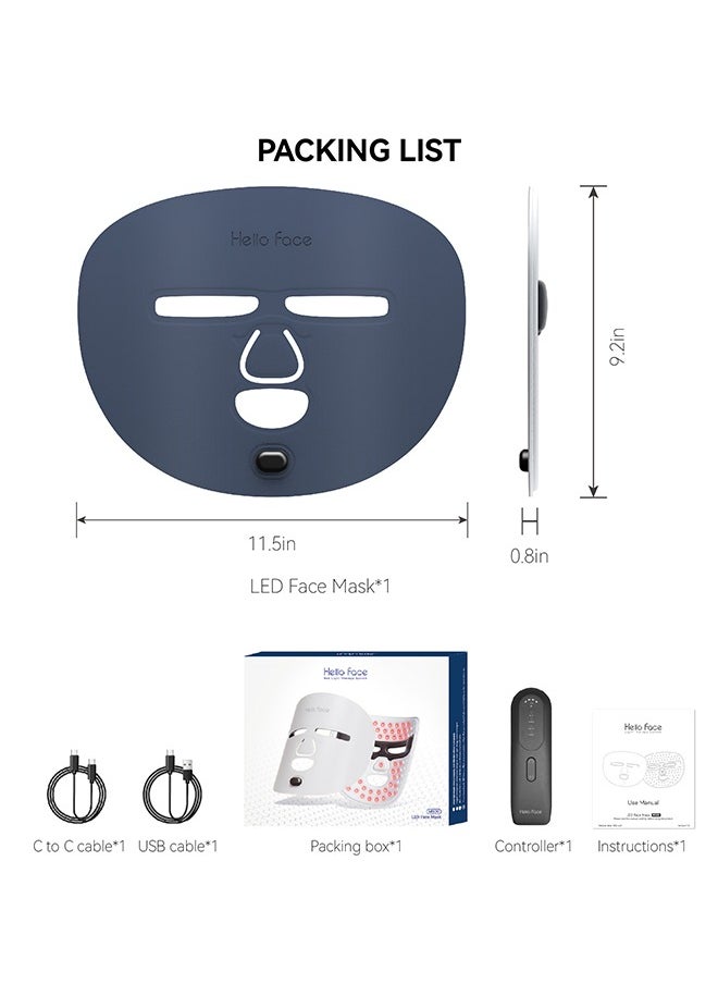 Generic - Wireless Near-Infrared Light and Red Light Therapy Facial Mask For Powerful Anti-ageing Professional Ultra-light Mask,Blue - Image 1