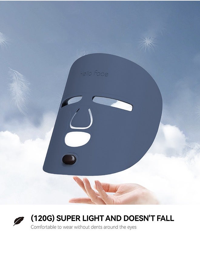 Generic - Wireless Near-Infrared Light and Red Light Therapy Facial Mask For Powerful Anti-ageing Professional Ultra-light Mask,Blue - Image 1