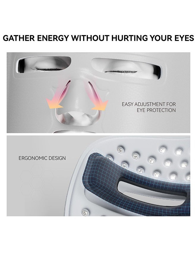 Generic - Wireless Near-Infrared Light and Red Light Therapy Facial Mask For Powerful Anti-ageing Professional Ultra-light Mask,Blue - Image 1
