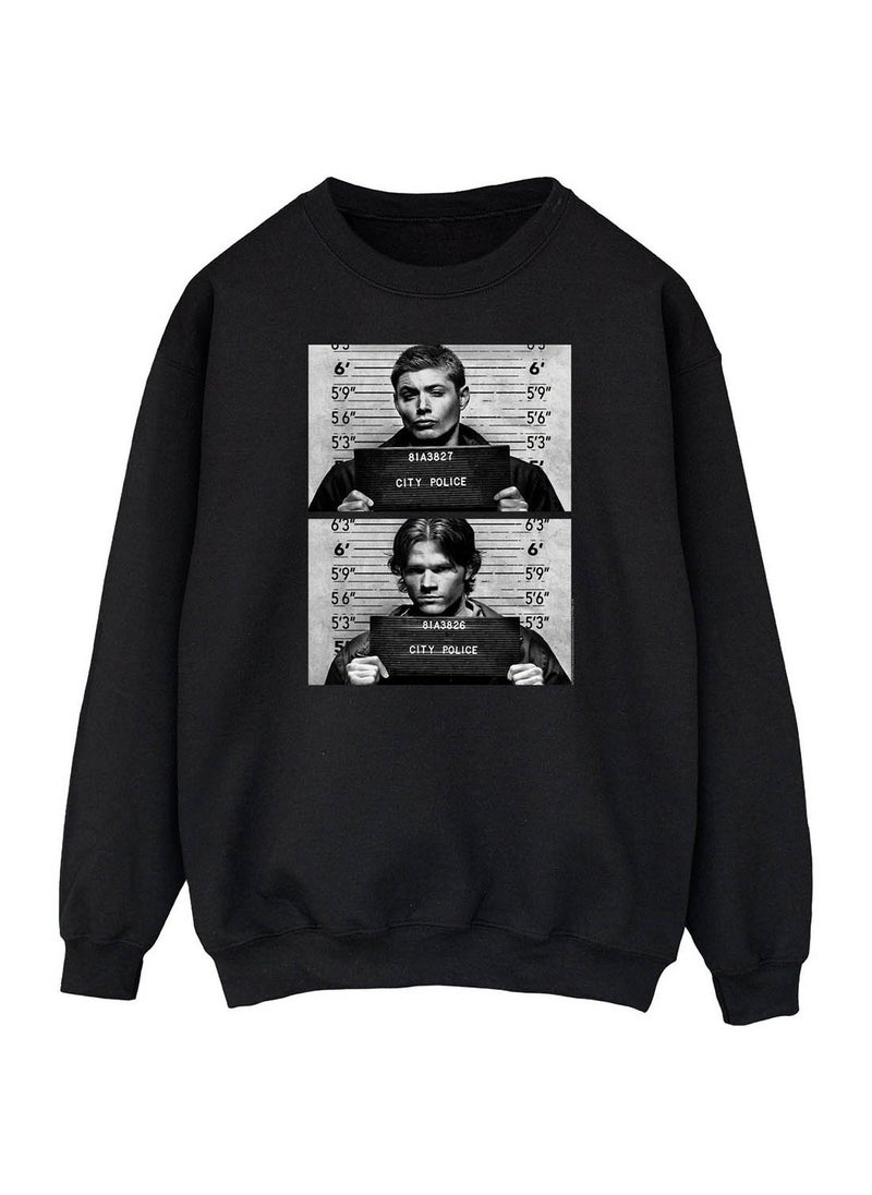 Supernatural Supernatural Womens/Ladies Winchester Mugshot Sweatshirt - Black  - Image 1