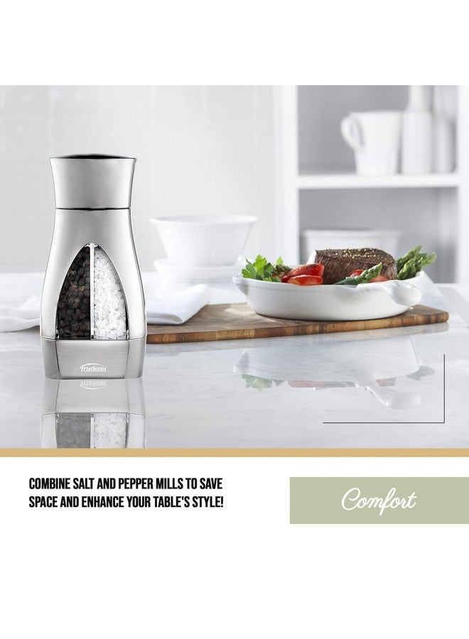 Trudeau 2-in-1 Salt & Pepper Mill 6.25"-Silver  - Image 5
