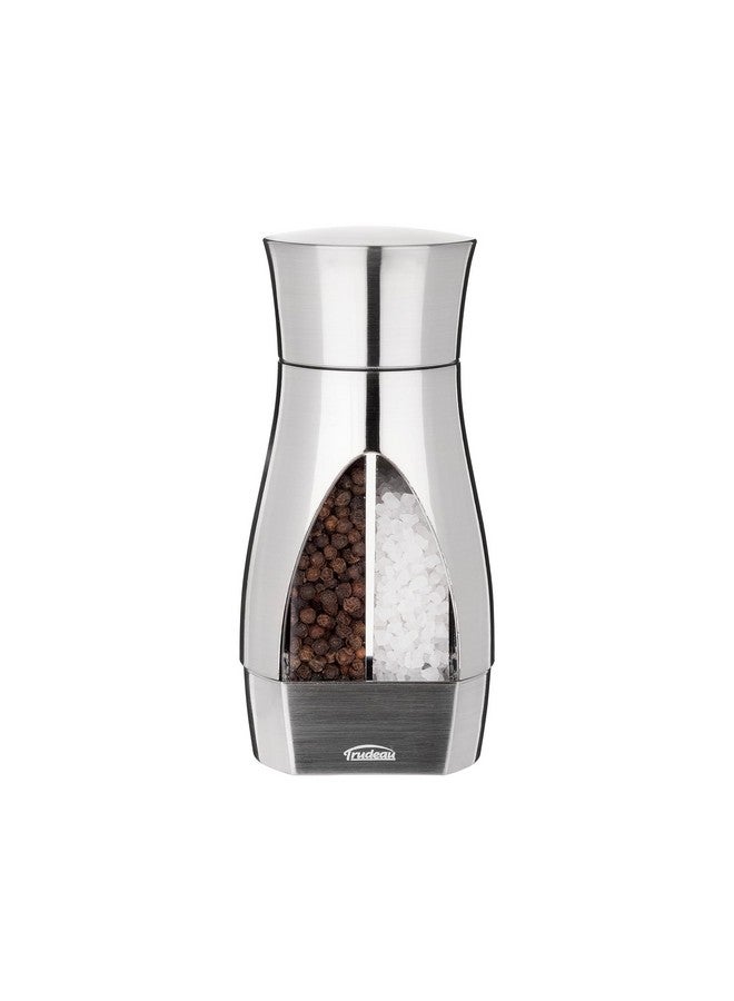 Trudeau 2-in-1 Salt & Pepper Mill 6.25"-Silver  - Image 1
