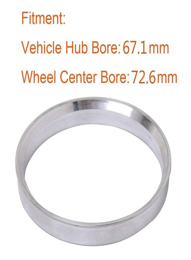 ZHTEAPR 4pc Wheel Hub Centric Rings 72.6 to 67.1 - OD=72.6mm ID=67.1mm - Aluminium Alloy Wheel Hubrings 67.1 to 72.6 - Image 4