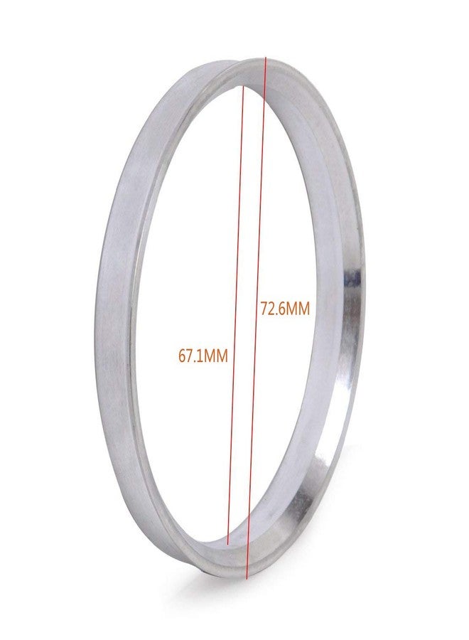ZHTEAPR 4pc Wheel Hub Centric Rings 72.6 to 67.1 - OD=72.6mm ID=67.1mm - Aluminium Alloy Wheel Hubrings 67.1 to 72.6 - Image 5