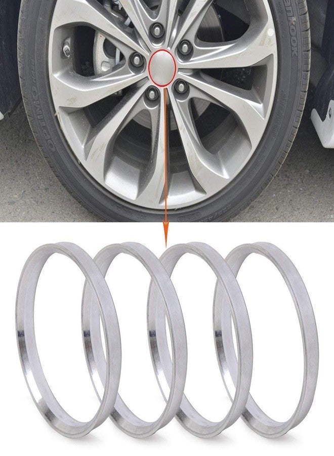 ZHTEAPR 4pc Wheel Hub Centric Rings 72.6 to 67.1 - OD=72.6mm ID=67.1mm - Aluminium Alloy Wheel Hubrings 67.1 to 72.6 - Image 3