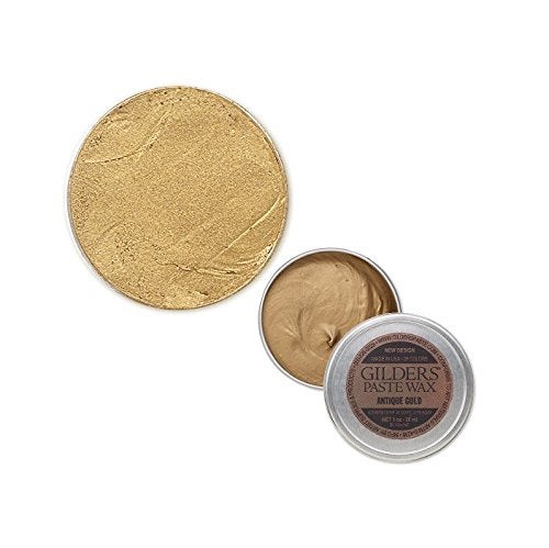 Gilders Paste Wax Paste 1 Ounce 30 ml Canister Antique Gold