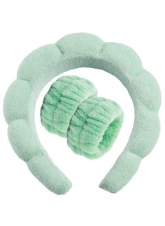 Luxury Twisted Sponge Hairband Set for Women green headband