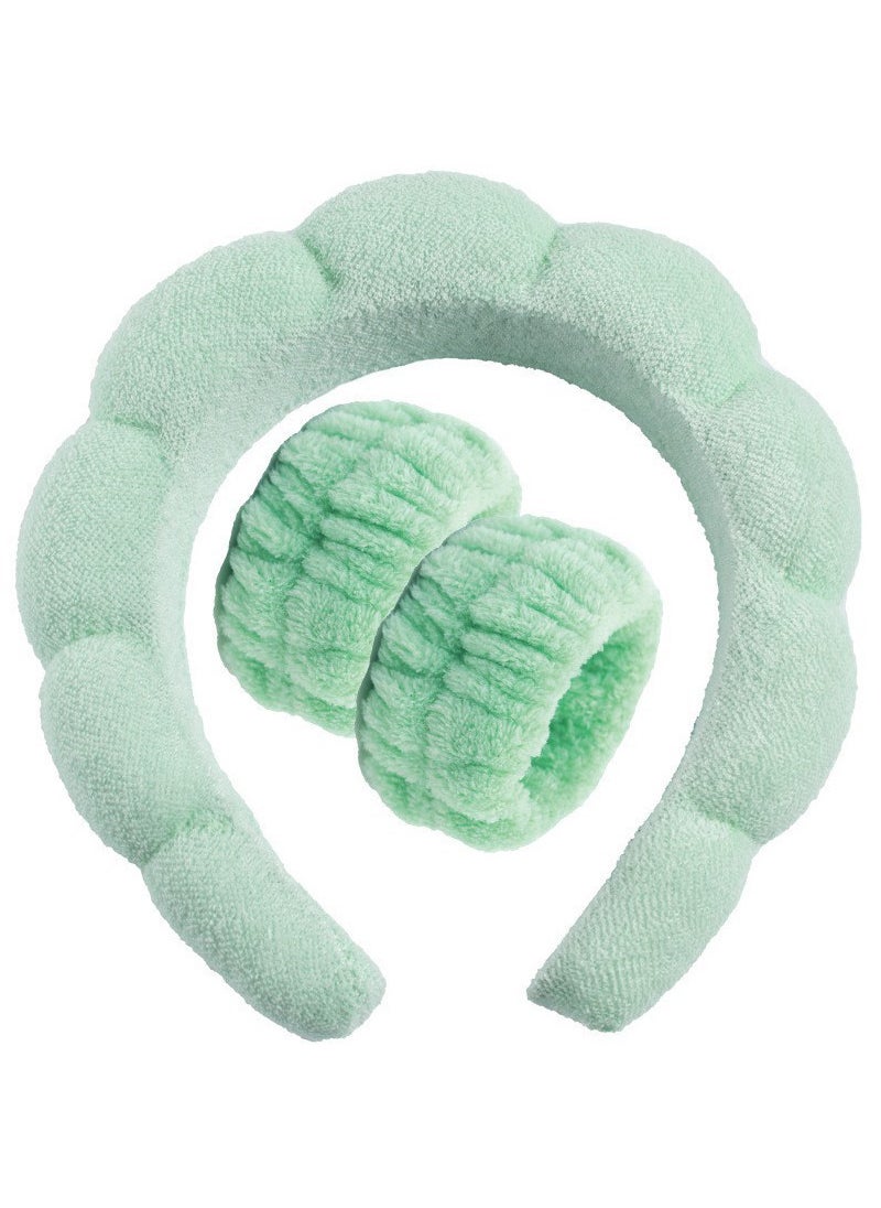 Generic - Luxury Twisted Sponge Hairband Set for Women green headband - Image 1