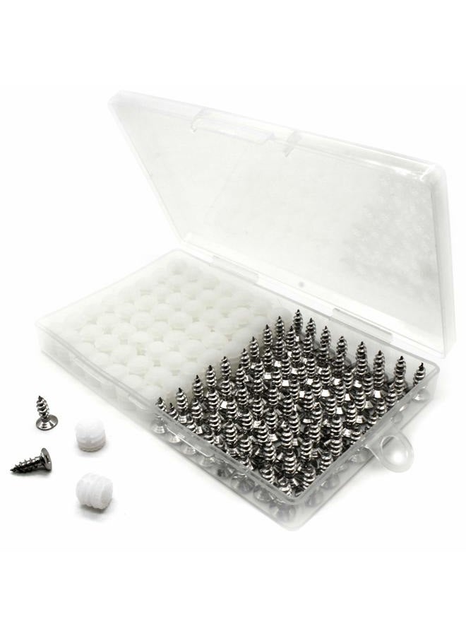 Otrestodyl Plastic Hinge Dowel Inserts with Screws 100 Pack - Image 1