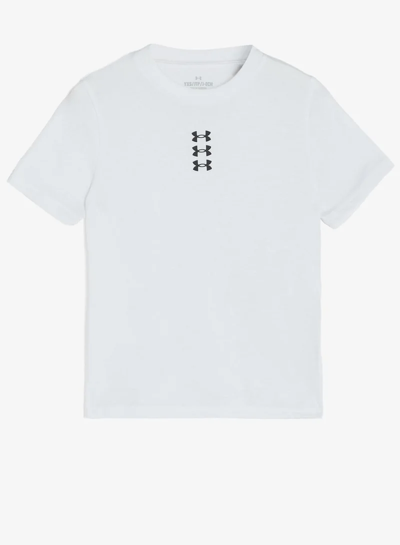 UNDER ARMOUR Youth Hoops Triple Logo T-Shirt
