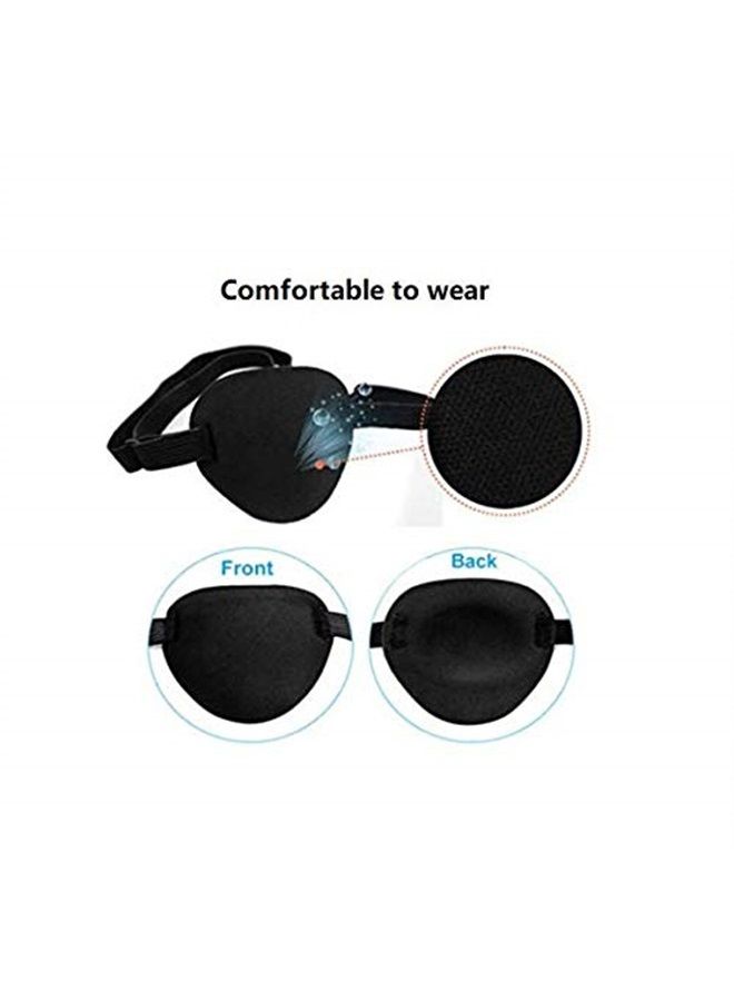 DNHCLL Adults And Kids Black Adjustable Soft and Comfortable Sponge Eye Patch Strabismus Eye Mask With Buckle For Recovery Eye And Cure Children Lazy Eye - Image 3