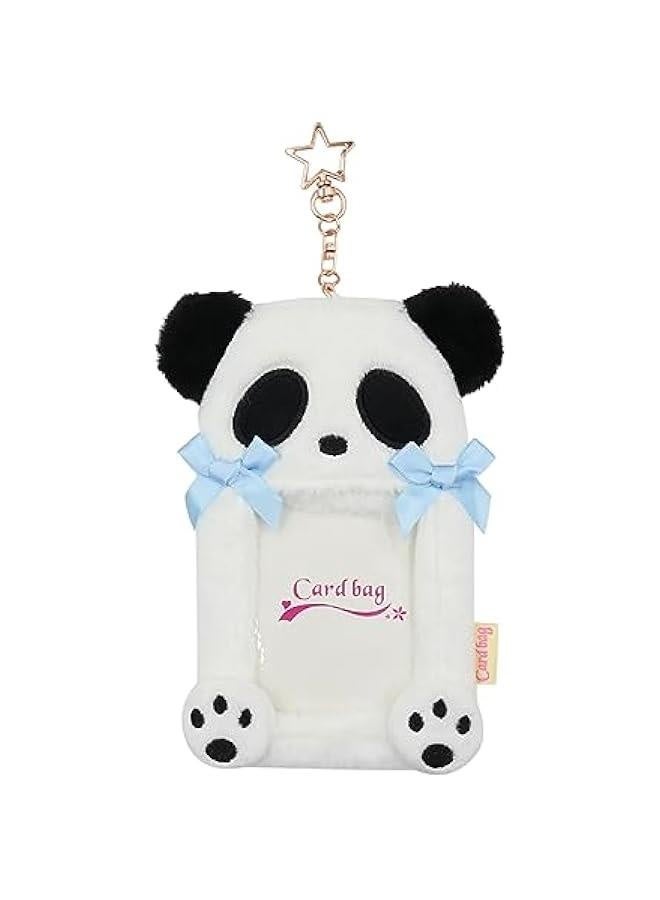 Generic Plush Postcards Sleeve Photocard Holder Id Credit Card Case Protection Cover Bank Card Protector Birthday Gift,Panda 1#  - Image 1