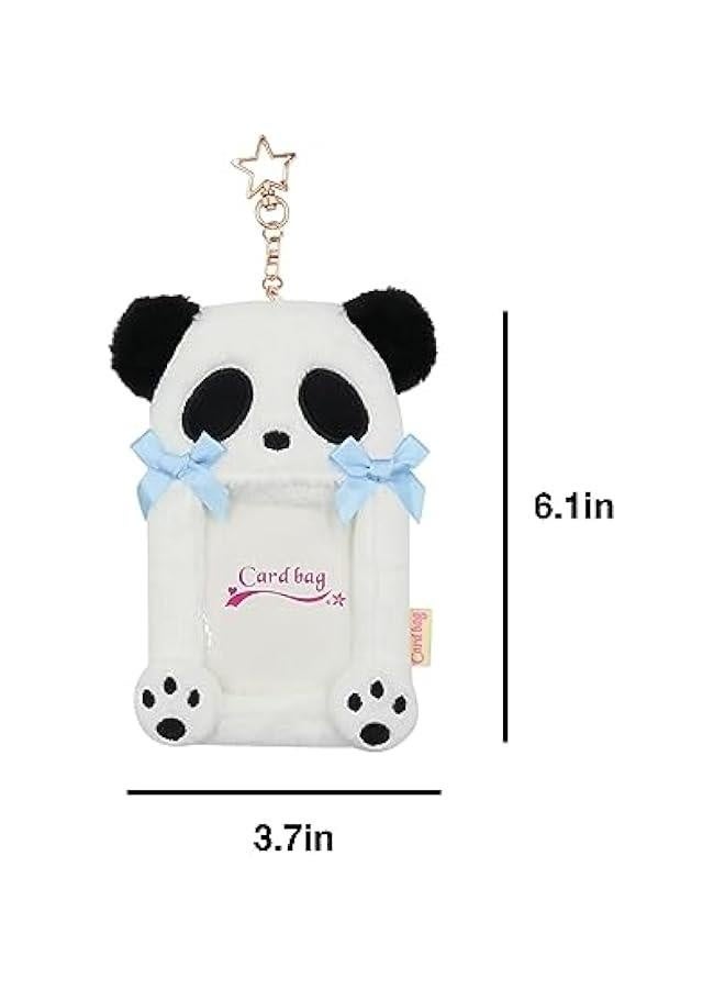 Generic Plush Postcards Sleeve Photocard Holder Id Credit Card Case Protection Cover Bank Card Protector Birthday Gift,Panda 1#  - Image 4