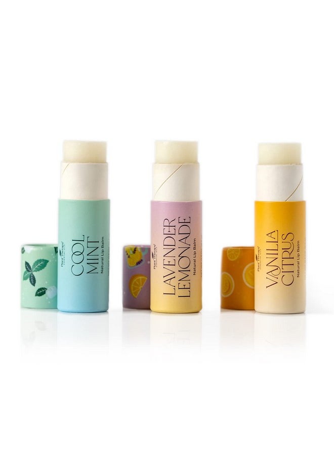 Plant Therapy Love Your Lips Lip Balm Trio Set 0.9 Oz (25.5 G) Simple Natural Ingredients & Packaged In Ecofriendly Recyclable Cardboard Refreshing Flavors Including Lavender Lemonade Vanilla Citrus Cool Mint  - Image 3