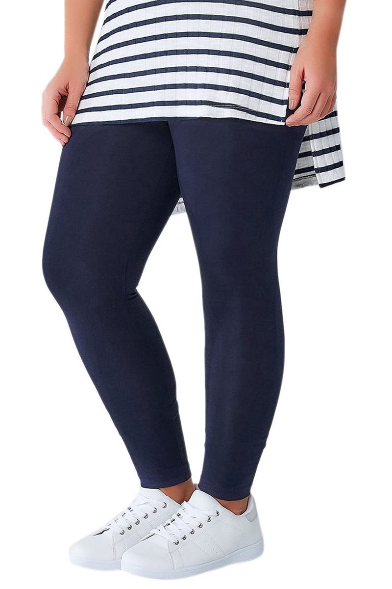 ToBeInStyle Women's Full Length Cotton Leggings - Eclipse- 2XL - Image 1
