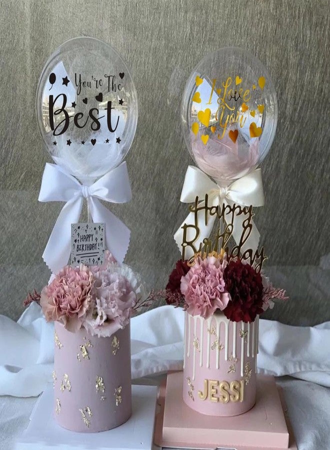 Mimeile ملصقات بالونات أحبك أنت الأفضل ملصقات بالونات بوبو زينة حرفية لعيد الحب عيد الأم الاحتفالات لوازم الحفلات 8 قطع - Image 5