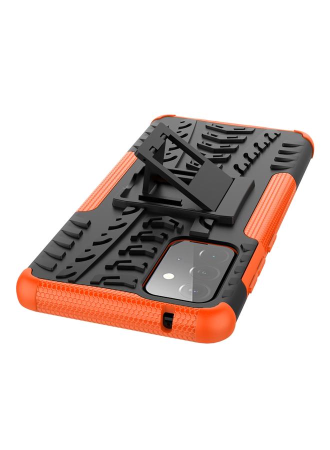 S-TOP Case For Samsung Galaxy A72 5G / 4G Tire Texture Shockproof TPU+PC Protective Case with Holder - Image 5