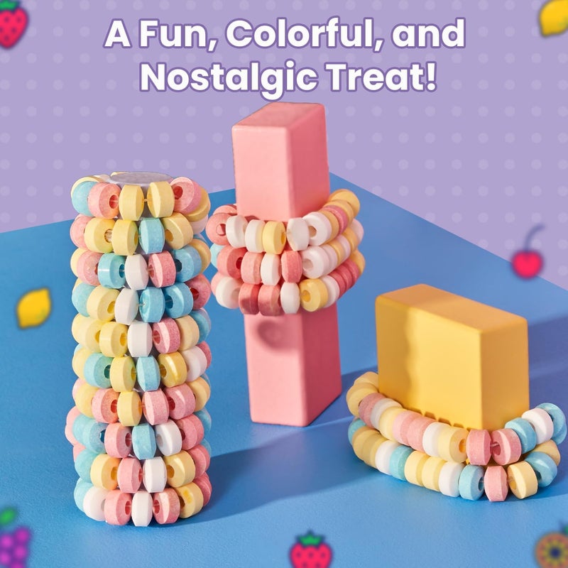 Smarties Candy Necklace - Bulk Individually Wrapped Fruit Flavored Hard Candy on Stretch String - 24 Count - Gluten Free & Vegan - Image 3