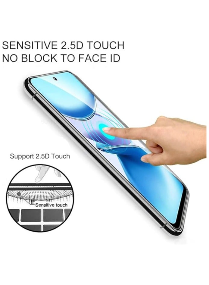 طارة شاشة متوافقة مع Infinix Smart 9 و Smart 9 HD، مجموعة تحتوي على ٣ طوابع، مقاومة للخدش بسمك 9H، زجاج مقسى لا يترك فقاعات، طارة شفافة مقاس من تفاصيل عالية (HD) لحماية شاشة Infinix Smart 9 و Smart - Image 4