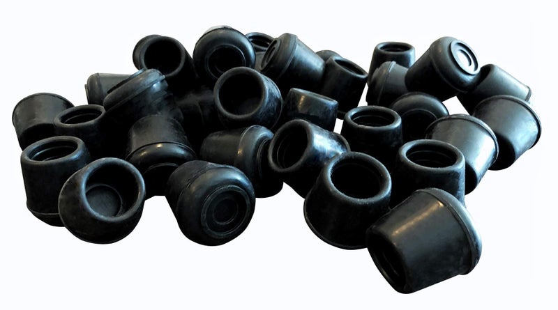 Shepherd Hardware 8622E Leg Tips 1-Inch Inside Diameter Rubber Chair Leg Caps 40 Pack Black - Image 1