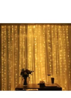DLC Decoration Curtain Strings Light 3X2 Meter Gold  - Image 1