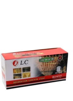 DLC Decoration Curtain Strings Light 3X2 Meter Gold  - Image 3