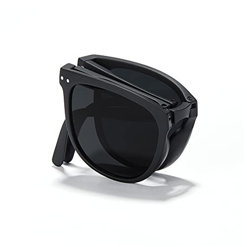 Cyxus Polarized Foldable Sunglasses for Women Men UV Protection Trendy Folding Ultralight TR90 Frame Eyeglasses with Case B02 - Image 1