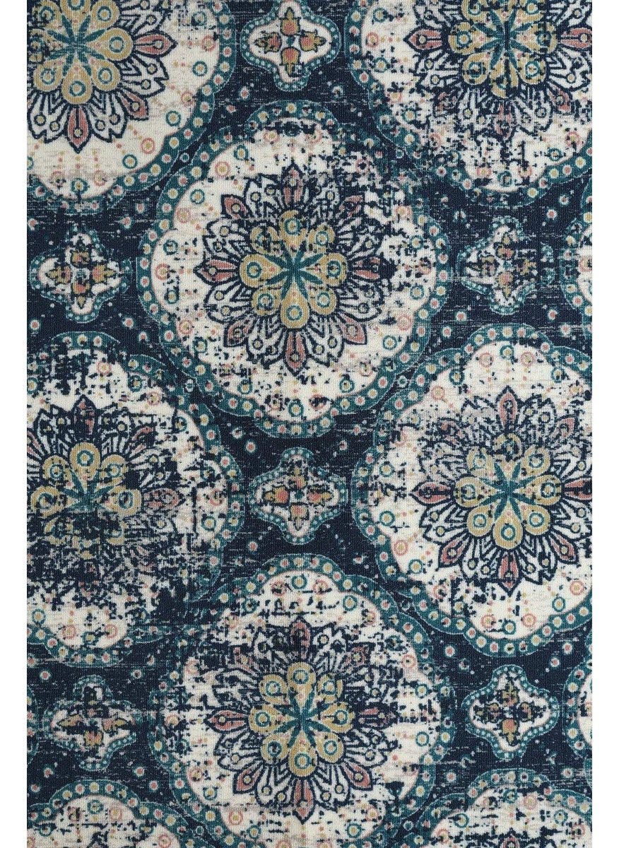Status Contract Status Contract 3D Printed Perfect Rugs for Living Area | Rug and for Bedroom |Rug and for ining Table Rug Floor with Anti Slip Backing (3 x 5, Kashmiri Blue)  - Image 2