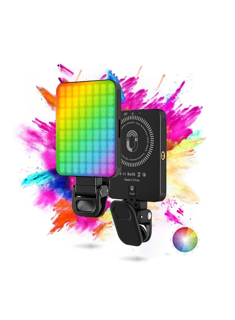 128 مصباح LED قابل للشحن، محمول، لتصوير الذات، إضاءة مؤتمرات فيديو مع محول مثبت وثلاثي القاعدة للكاميرا، 3 وضعيات إضاءة، لجهاز الكمبيوتر المحمول/الهاتف، كاميرا iPhone، يوتيوب، تيك توك، وثائق التجميل - Image 3