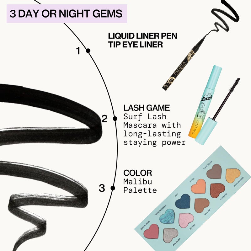 Pacifica Black Liquid Eyeliner Pen - Liquid Line - Felt tip, Smudge Proof Eyeliner - Water Resistant Gel Makeup Eye Liner - Matte Fine Tip Clean Beauty Vegan & Cruelty-Free Dermatologist Tested - Image 3