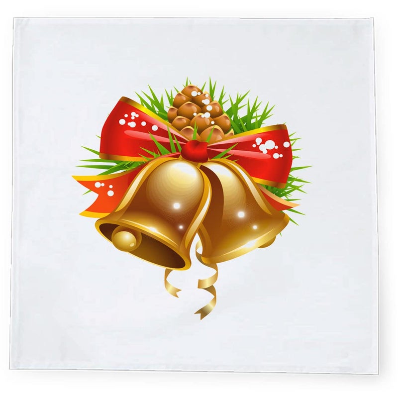 Khakee 6 Pcs Christmas Theme Silk Table Napkins 10x 10 for Xmas Decoration Christmas OrnamentsChristmas Giftxmas21235 - Image 3