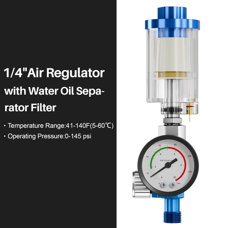 GATTLELIC LVLP Air Spray Gun Premium Kit with 1.3/1.5/1.7mm Nozzle & Air Regulator,Automotive Paint Sprayer, for Cars & House DIY Painting Gun - Image 5