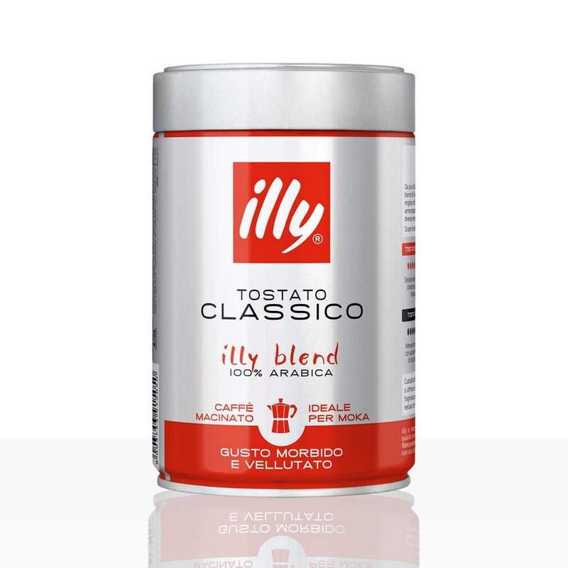 illy Caffe Normale MOKA Ground Coffee (Red Band), 8.8-Ounce Tins (Pack of 2) - Image 2