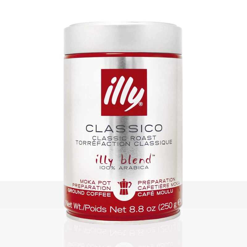 illy Caffe Normale MOKA Ground Coffee (Red Band), 8.8-Ounce Tins (Pack of 2) - Image 1