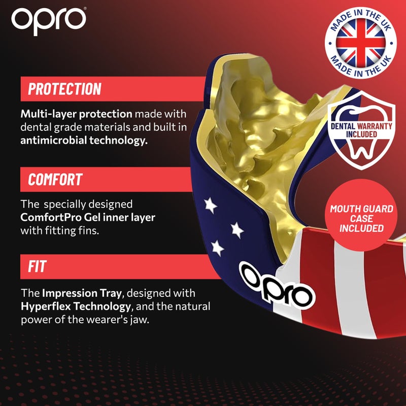 OPRO Instant Custom-Fit Mouth Guard, Dentist-Level Comfort, Protection & Fit - Moldable Mouthguard for Football, Boxing, Rugby, MMA, BJJ, UFC Mouth Piece- Includes Mouth Guard Case (Clear, Adult) - Image 3