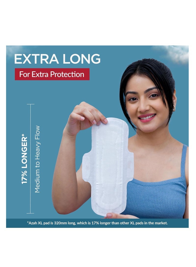 AZAH Sanitary Pads for Women Regular [Pack of 20] 100% Rash-Free sanitary napkins | 3x More Absorption, Cottony Soft and Dry Top Cover for heavy Flow | Toxin Free, Locks Odour, Leak-Proof - Image 4
