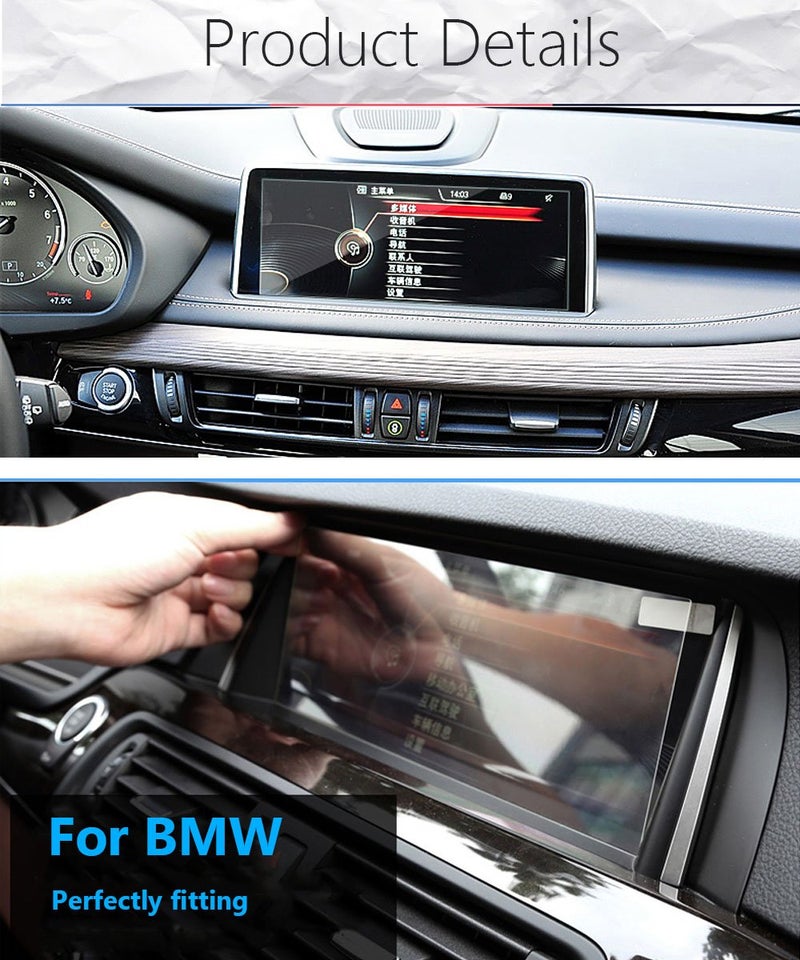 TTCR-II حماية شاشة عرض الملاحة TTCR-II مقاس 10.2 بوصة لسيارة BMW 5 Series G30/G31/G38 2017-2020، فيلم زجاجي مقسى واقي لشاشة اللمس في الكونسول متوافق مع BMW 525 528 530 535 540 550 M550i - Image 2