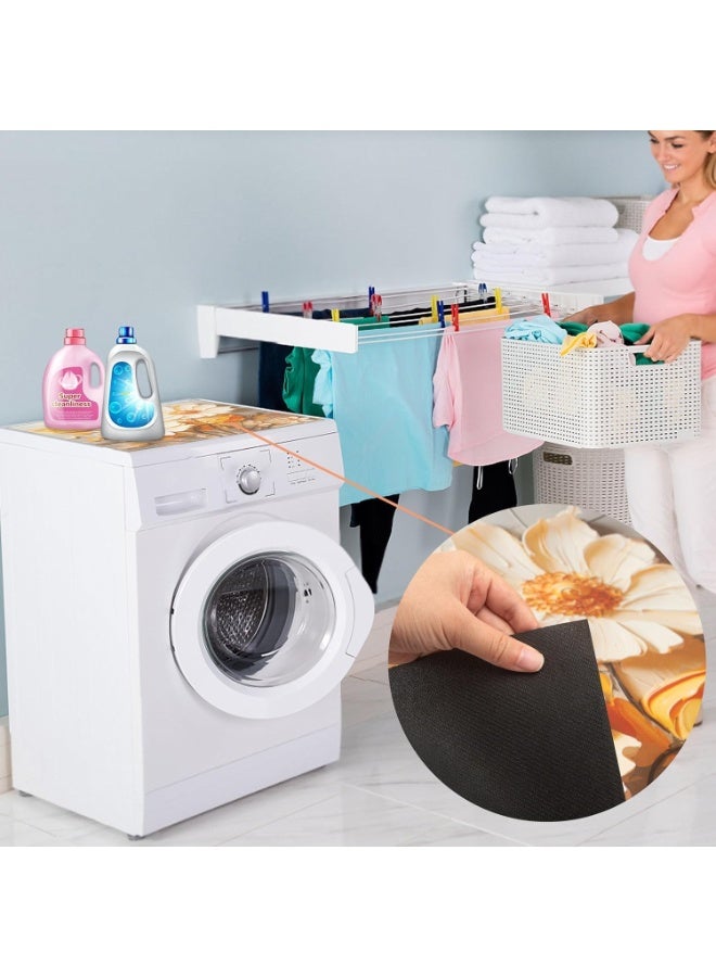 2 PCS Washer and Dryer Covers for the Top 23.6" x 23.6" Anti-Slip Washing Machine Top Protector Mat Dust-Proof Top Cover for Home Kitchen Laundry Room, Fits Most Washers or Dryers - Image 3
