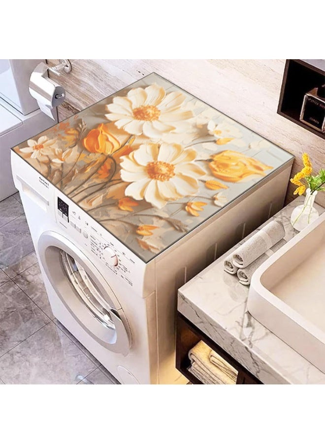 2 PCS Washer and Dryer Covers for the Top 23.6" x 23.6" Anti-Slip Washing Machine Top Protector Mat Dust-Proof Top Cover for Home Kitchen Laundry Room, Fits Most Washers or Dryers - Image 5
