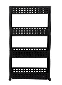 eBasket Organizer For Kitchen And Bathroom 4 Shelves BLACK Medium  - Image 2