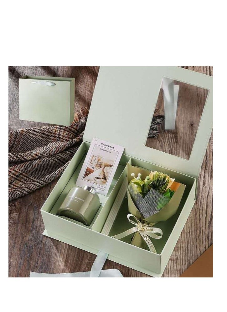 OASIS-TH Aromantic Flower Bouquet Reed Diffuser Gardenia Scented Gift Set 