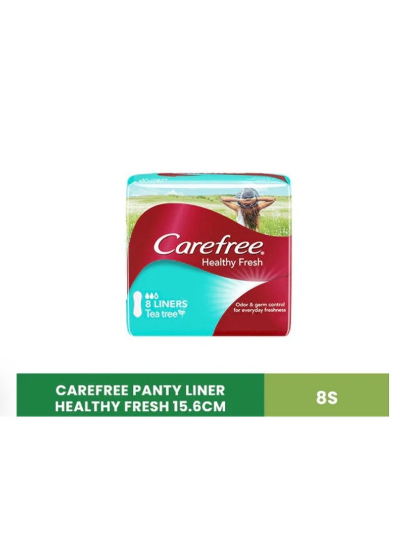 Carefree Healthy Fresh Tea Tree Panty Liners 8 Liners – Daily Feminine Hygiene, Freshness & Comfortable Protection - Image 2