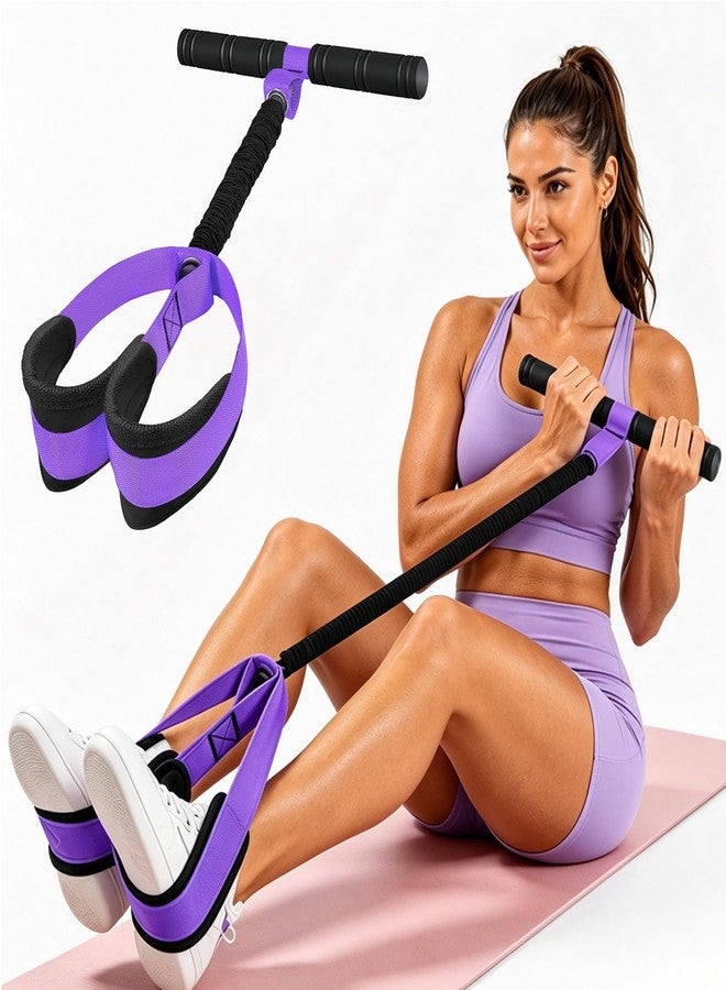 FateFan Pedal Resistance Band with Handle, Non-Slip Fabric Foot Pedals, Resistance Bands with Handles for Home Workout, Sit Up Exercise Equipment for Core, Abs, Legs, Glutes, Arms and Strength Training - Image 1