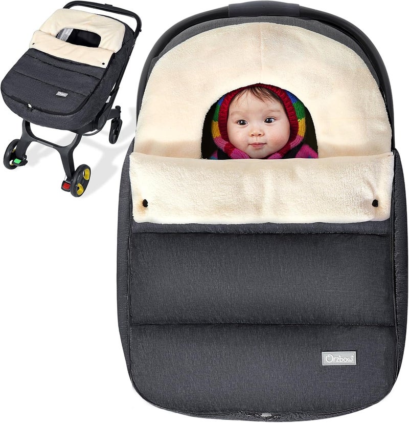 Orzbow Baby Car Seat Footmuff Bunting Bag - Dark Gray - Image 1