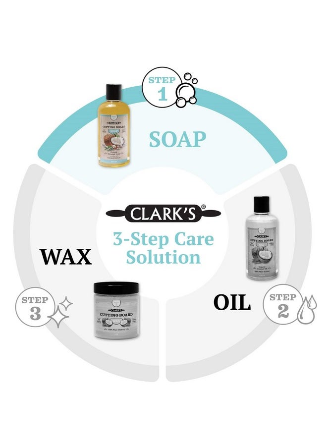 Clark's - Cutting Board Refined Coconut Soapplant Based Food Safe Castile Soap For Countertops Butcher Blocks Bamboo And Utensilscleans And Restores Wooduse Before Food Grade Mineral Oil - Image 1