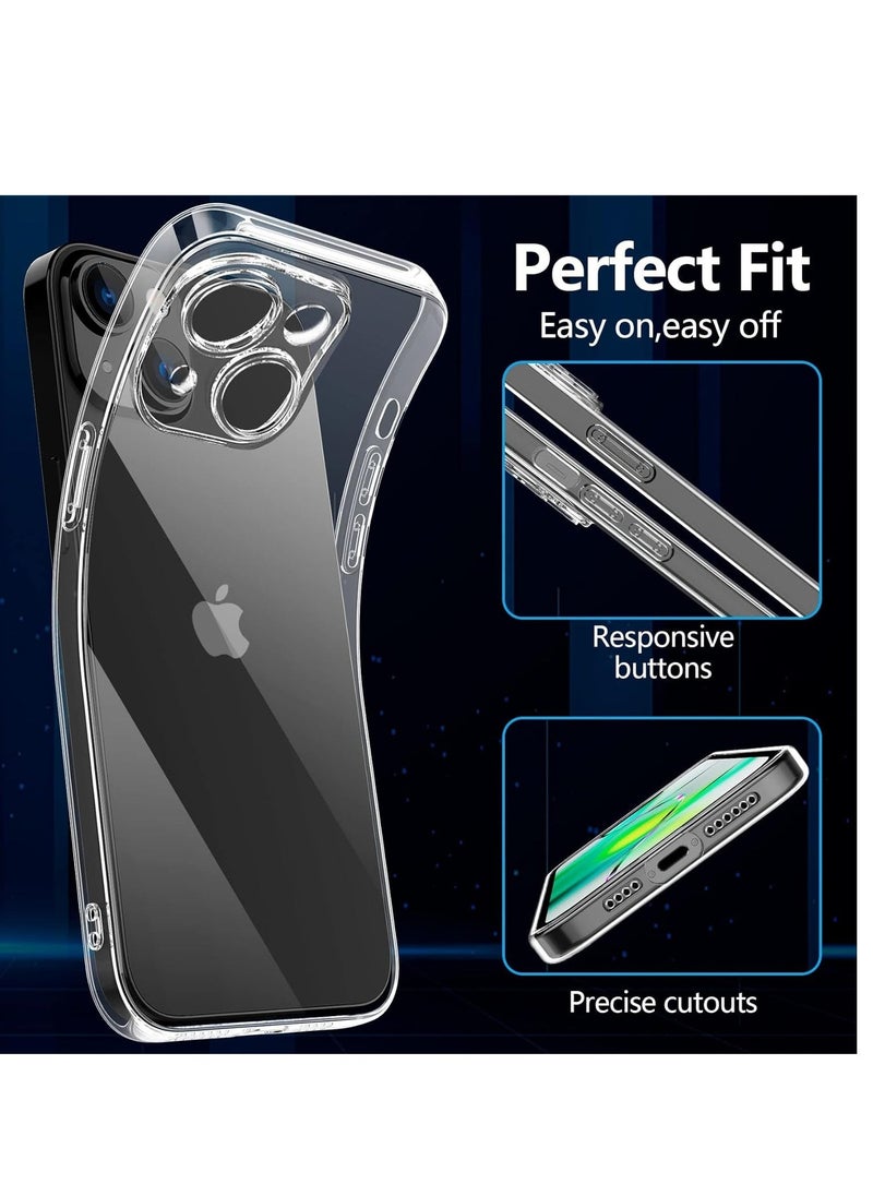 Raxoom Premium Clear Case Compatible with iPhone 15 Back Cover With Full Camera Lens Coverage, Anti-Yellowing & Slim Case - Image 3