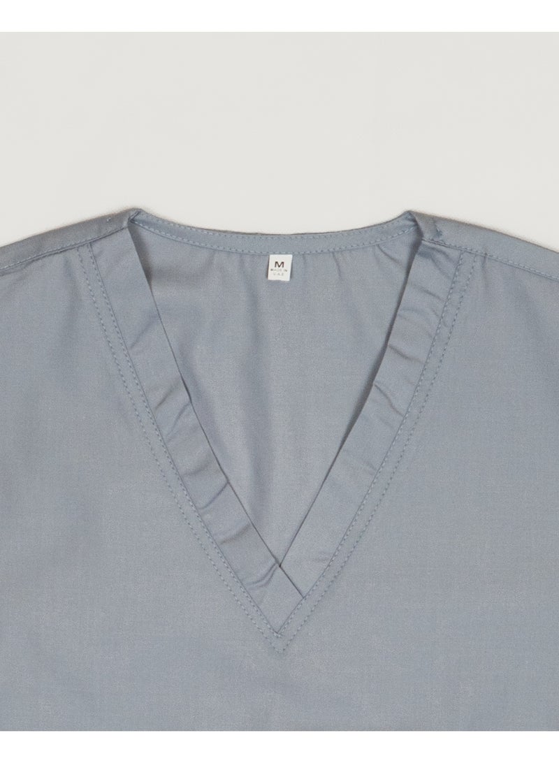 Nanny Tag V-Neck Scrub Suit | Premium Stretchable Medical Uniform with Utility Pockets - Image 4