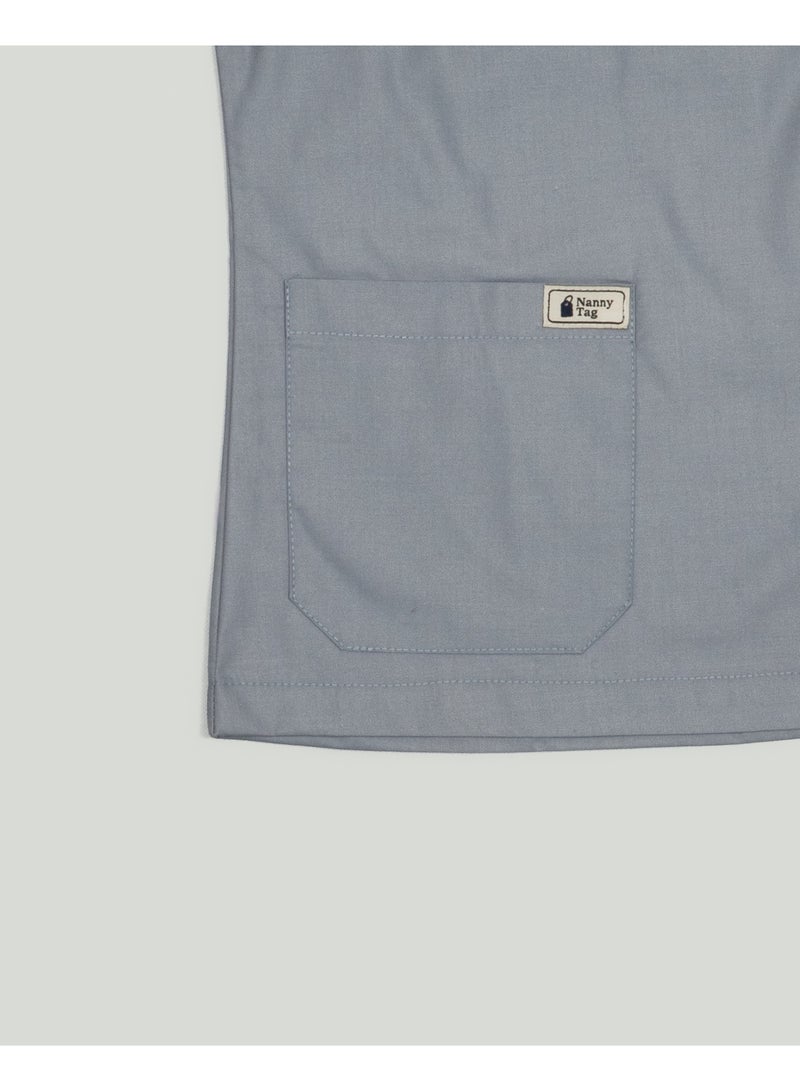 Nanny Tag V-Neck Scrub Suit | Premium Stretchable Medical Uniform with Utility Pockets - Image 3