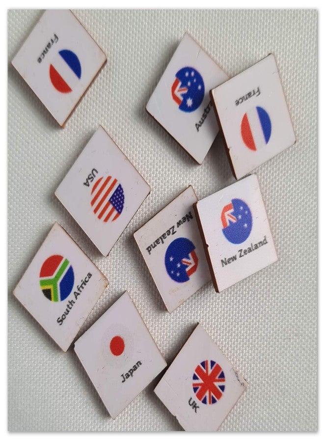 Ilearnngrow Wooden Countries Flag Sudoku | Educational Puzzle Game for Kids Age 5+ | Brain Development Learning Toy | Indoor Learning Game & Ideal Gift for Kids - Image 1