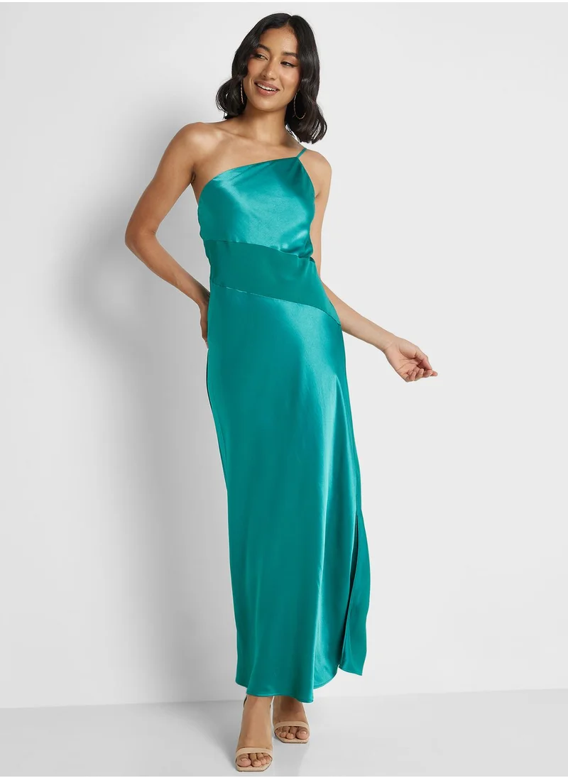 CALVIN KLEIN One Shoulder Strappy Dress